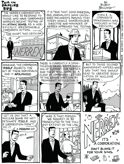 Tom the Dancing Bug on Sunday June 21, 1998 Comic Strip