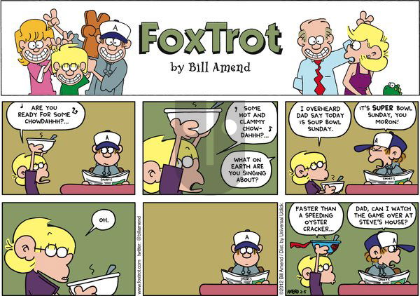 FoxTrot on Sunday February 5, 2012 Comic Strip