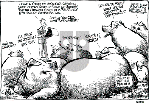 Pat Oliphant on Wednesday December 11, 2002 Comic Strip