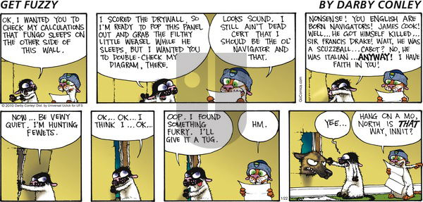 Get Fuzzy on Sunday January 22, 2012 Comic Strip