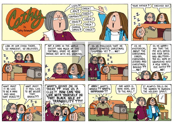Cathy Classics on Sunday December 1, 1996 Comic Strip