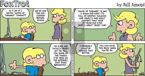 FoxTrot on Sunday July 16, 2017 Comic Strip