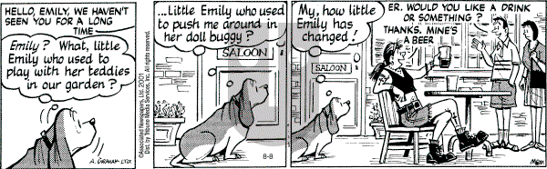 Fred Basset on Wednesday August 8, 2001 Comic Strip