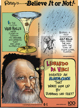 Ripley's Believe It or Not on Saturday June 1, 2019 Comic Strip