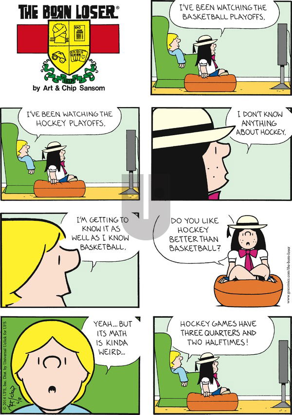The Born Loser on Sunday June 8, 2014 Comic Strip
