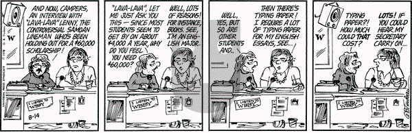Doonesbury on Thursday August 14, 1975 Comic Strip