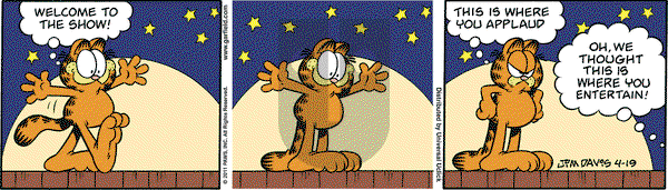 Garfield on Tuesday April 19, 2011 Comic Strip
