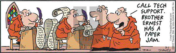 Frank and Ernest on Thursday March 1, 2012 Comic Strip