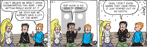 Cleats - Saturday December 1, 2007 Comic Strip