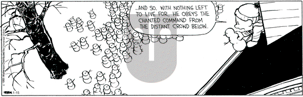 Calvin and Hobbes on Thursday January 15, 2015 Comic Strip