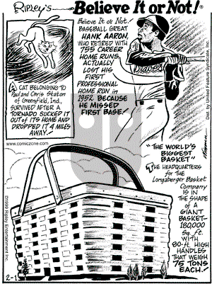Ripley's Believe It or Not on Monday February 1, 1999 Comic Strip