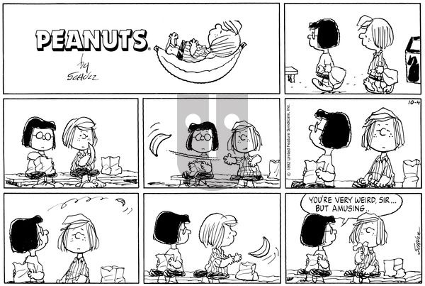 Peanuts on Sunday October 4, 1992 Comic Strip