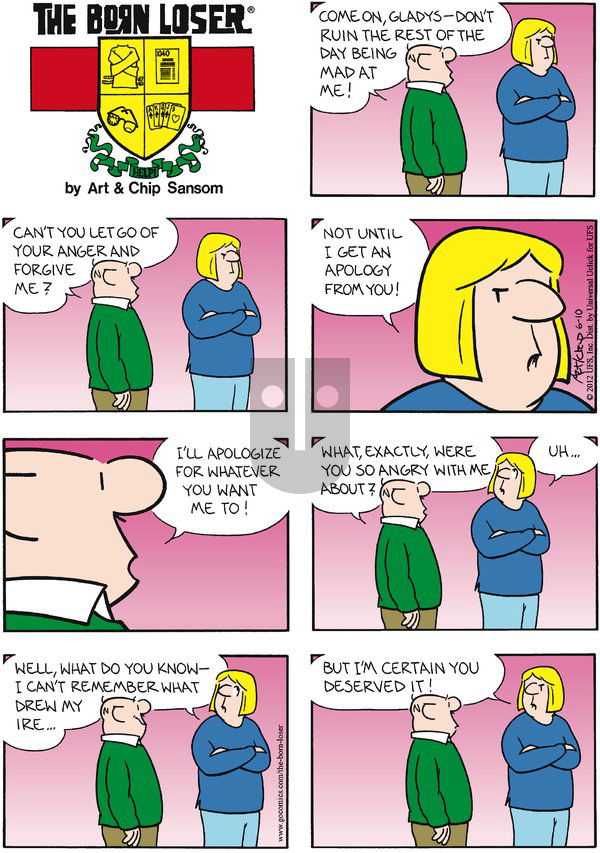 The Born Loser on Sunday June 10, 2012 Comic Strip