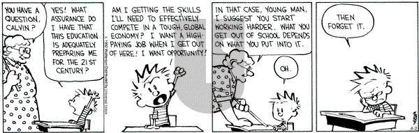 Calvin and Hobbes - Monday April 2, 2012 Comic Strip