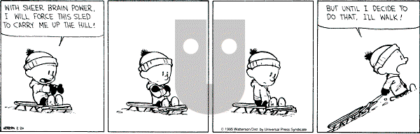 Calvin and Hobbes - Monday February 20, 1995 Comic Strip