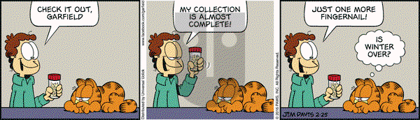 Garfield - Thursday February 25, 2016 Comic Strip