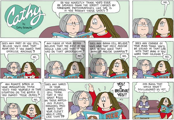 Cathy Classics on Sunday October 11, 1998 Comic Strip