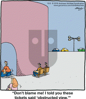 In the Bleachers on Thursday October 3, 2019 Comic Strip