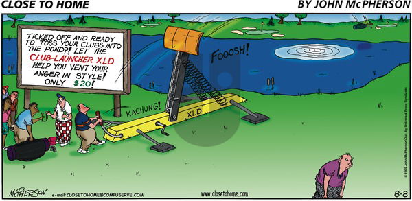 Close to Home on Sunday August 8, 1999 Comic Strip