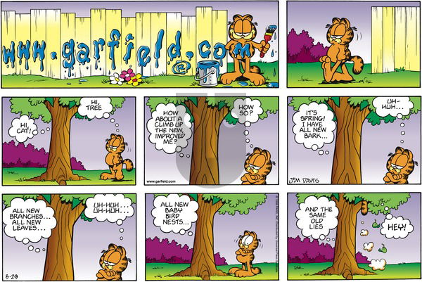 Garfield on Sunday March 29, 1998 Comic Strip