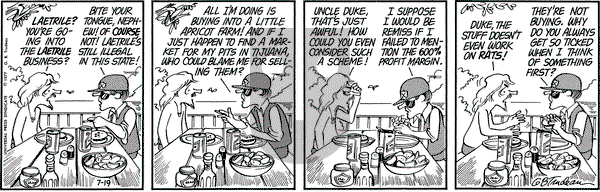 Doonesbury on Tuesday July 19, 1977 Comic Strip