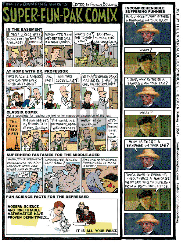 Tom the Dancing Bug on Friday January 6, 2012 Comic Strip