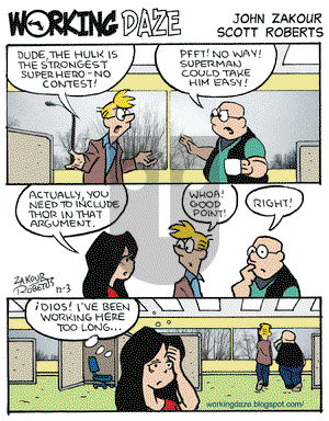 Working Daze on Saturday January 3, 2009 Comic Strip
