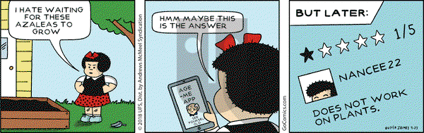 Nancy on Monday April 23, 2018 Comic Strip