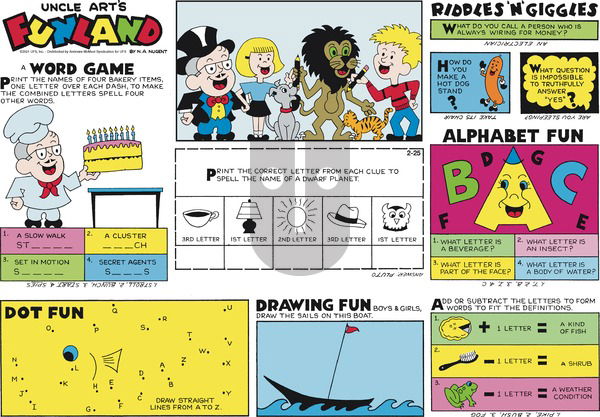 Uncle Art's Funland on Sunday February 25, 2024 Comic Strip