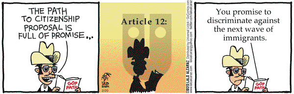 La Cucaracha on Wednesday February 20, 2013 Comic Strip