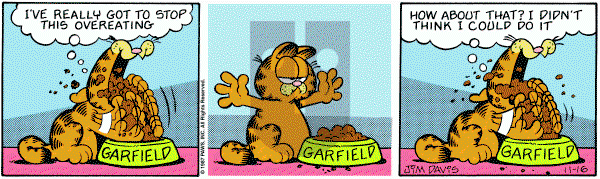 Garfield on Monday November 16, 1987 Comic Strip