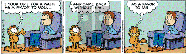 Garfield on Wednesday June 29, 2005 Comic Strip