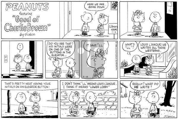 Peanuts on Sunday February 16, 1986 Comic Strip