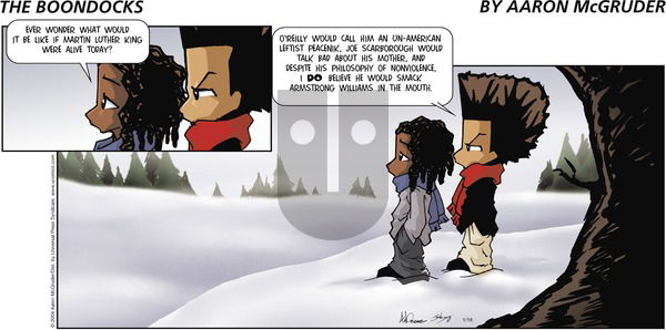 The Boondocks on Sunday January 18, 2004 Comic Strip