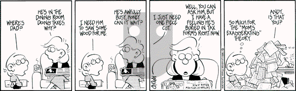 FoxTrot on Monday April 10, 1989 Comic Strip