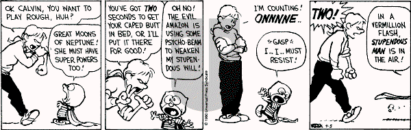 Calvin and Hobbes - Thursday April 5, 1990 Comic Strip