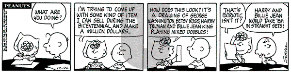 Peanuts on Friday December 26, 1975 Comic Strip