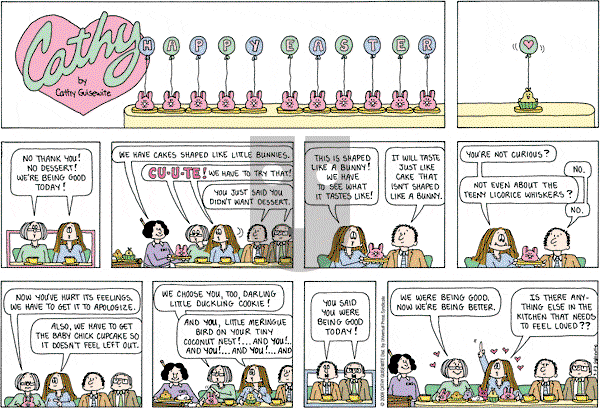 Cathy Classics - Sunday March 23, 2008 Comic Strip