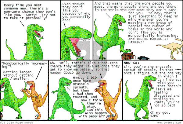 Dinosaur Comics on Monday April 14, 2025 Comic Strip