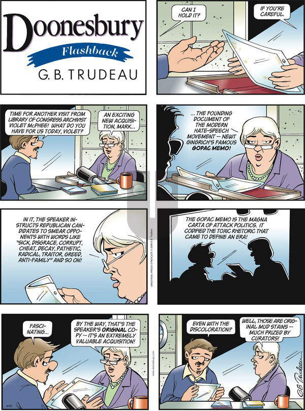 Doonesbury on Sunday April 25, 2010 Comic Strip
