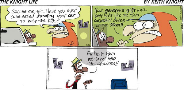 The Knight Life on Sunday January 12, 2014 Comic Strip