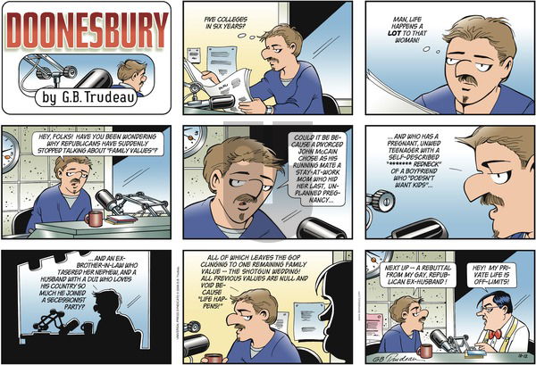 Doonesbury on Sunday October 12, 2008 Comic Strip