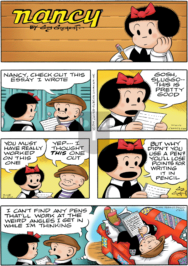 Nancy on Sunday June 5, 2011 Comic Strip