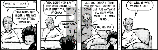 The Boondocks on Monday August 6, 2007 Comic Strip
