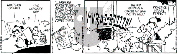 Over the Hedge on Monday May 6, 2002 Comic Strip