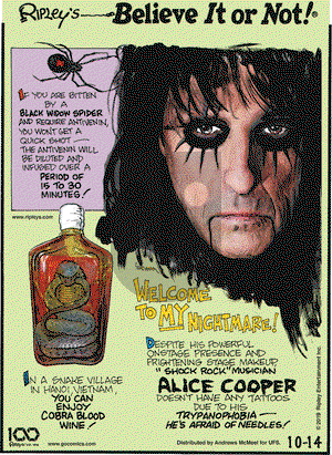 Ripley's Believe It or Not on Monday October 14, 2019 Comic Strip
