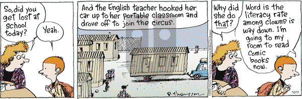 Cul de Sac on Thursday October 11, 2018 Comic Strip