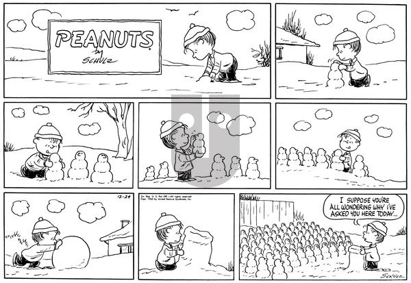 Peanuts on Sunday December 29, 1963 Comic Strip