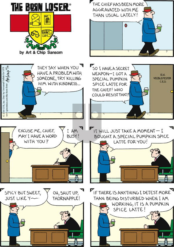 The Born Loser on Sunday October 19, 2014 Comic Strip