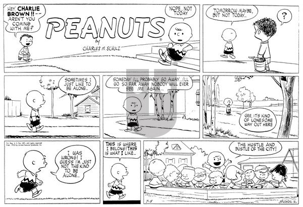 Peanuts on Sunday July 5, 1953 Comic Strip